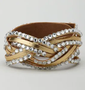 Charlotte Russe Braided Rhinestone Bracelet