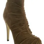Brian Atwood - wood ruched suede 'Marni' ankle boots