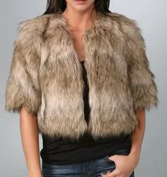 Faux Fur Cropped Easy Coat