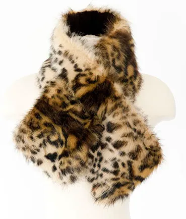Faux fur animal print scarf $32.75