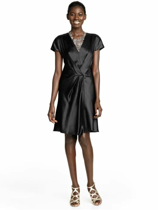 Heritage Satin Pleated Dress