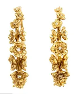 Juicy Couture Flower Hoop Earrings