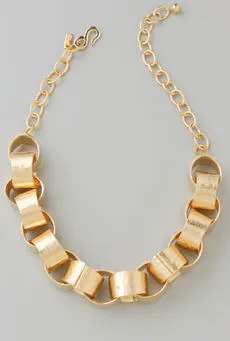Kenneth Jay Lane Gold Link Necklace