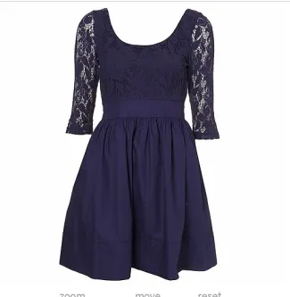 Lace Poplin Dress