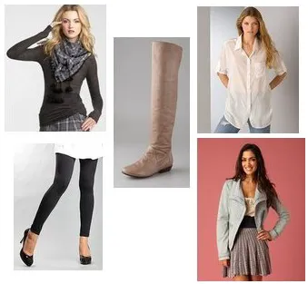 Over The Knee Boots Collage