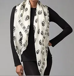 Alexander McQueen skull print scarf