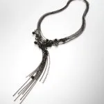 bejeweled knotted chain necklace bejeweled knotted chain necklace