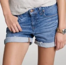 Denim cut-off short