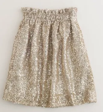 Sequin mesh bell skirt