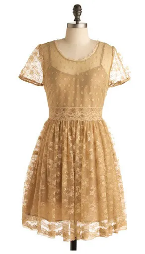 Smoke on the Water Dress in Gold ($64.99)