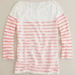 Stripe sequin boatneck tee
