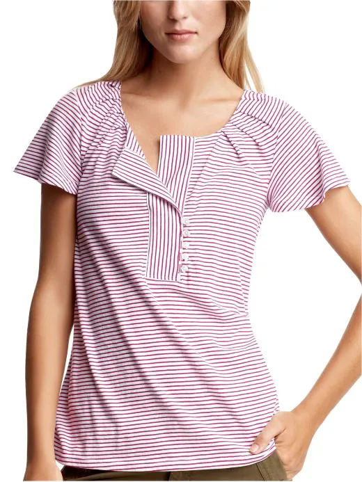 Striped Flutter Top