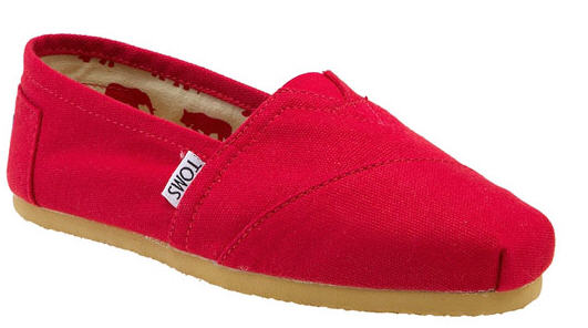 TOMS shoes is a shoe company that donates one pair of shoes to a child in