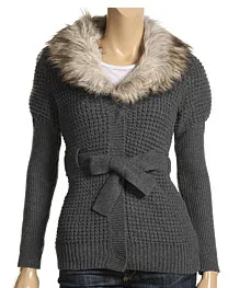 Taste Test - Faux Fur Collared Sweater
