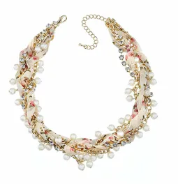 Topshop Lace Printed Necklace