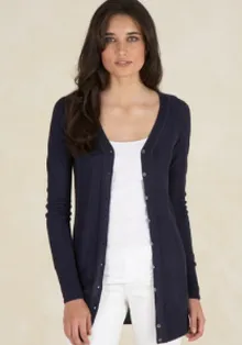 Variegated Tunic Ribbed Cardigan