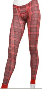 Wildfox Red Plaid Leggings