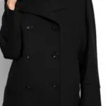 Womens Black Kristen Blake Peacoat