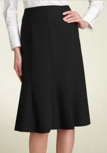 Ingenuity Textured Twill Flared Skirt