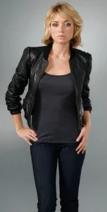 Candela Leather Bomber