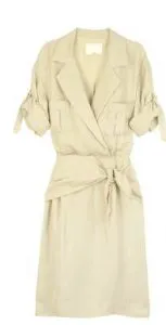 Linen safari dress