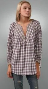 Rebecca Taylor Plaid Top