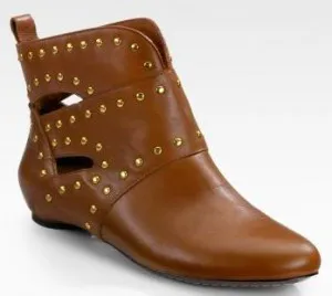 Rosegold Studded Ankle Boots