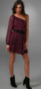 alice + olivia elyse one shoulder dress