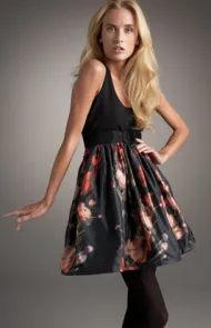 alice + olivia floral print party dress