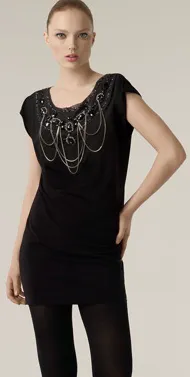 alice olivia chain and stone tunic