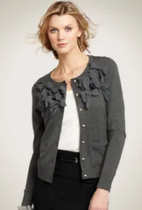 ann taylor wool bow cardigan