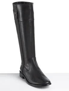 anne klein casino black flat boots