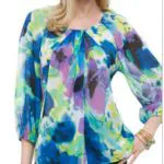 anne klein floral print blouse