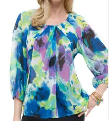 anne klein floral print blouse