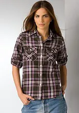 aqua fitted two pocket plaid shirt