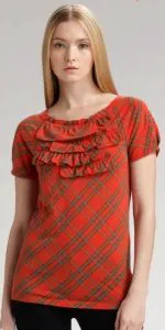 Marc by Marc Jacobs Little Plaid Jersey Tee