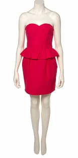 bandeau peplum dress