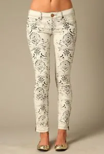 black and white stencil jeans