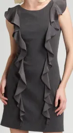 black halo ruffle dress