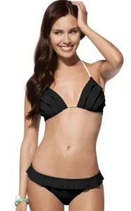 black ruffled bikini black ruffled bikini