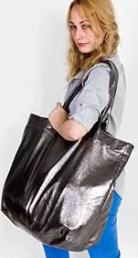 American Apparel Watery Faux Leather Oversized Tote