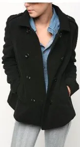 BDG Cropped Wool Peacoat