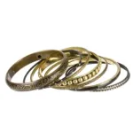 charlotte russe gold bangle set
