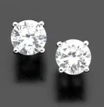 crislu cubic zirconia stud earrings