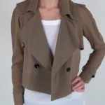 crispin and basillo cropped mini trench crispin and basillo cropped mini trench