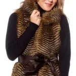 curations faux fur vest
