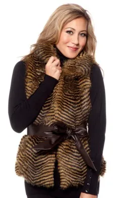 curations faux fur vest