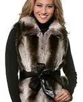curations faux fur vest