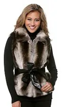 curations faux fur vest
