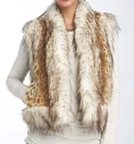 Damselle Lush Faux Lynx Fur Vest Damselle Lush Faux Lynx Fur Vest